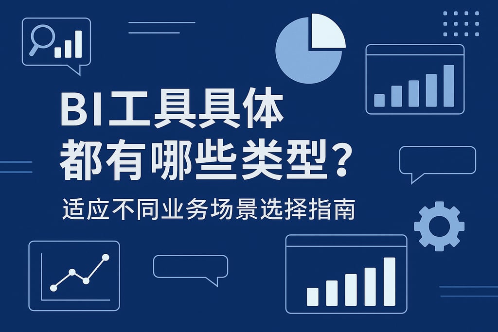 BI工具具体都有哪些类型？适应不同业务场景选择指南"